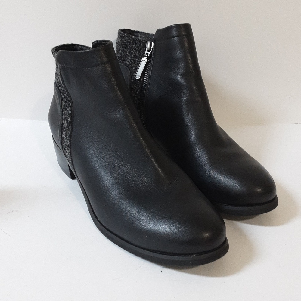 Propèt women Ankle Booties women 9M black casual office leather Fabric retro y2k